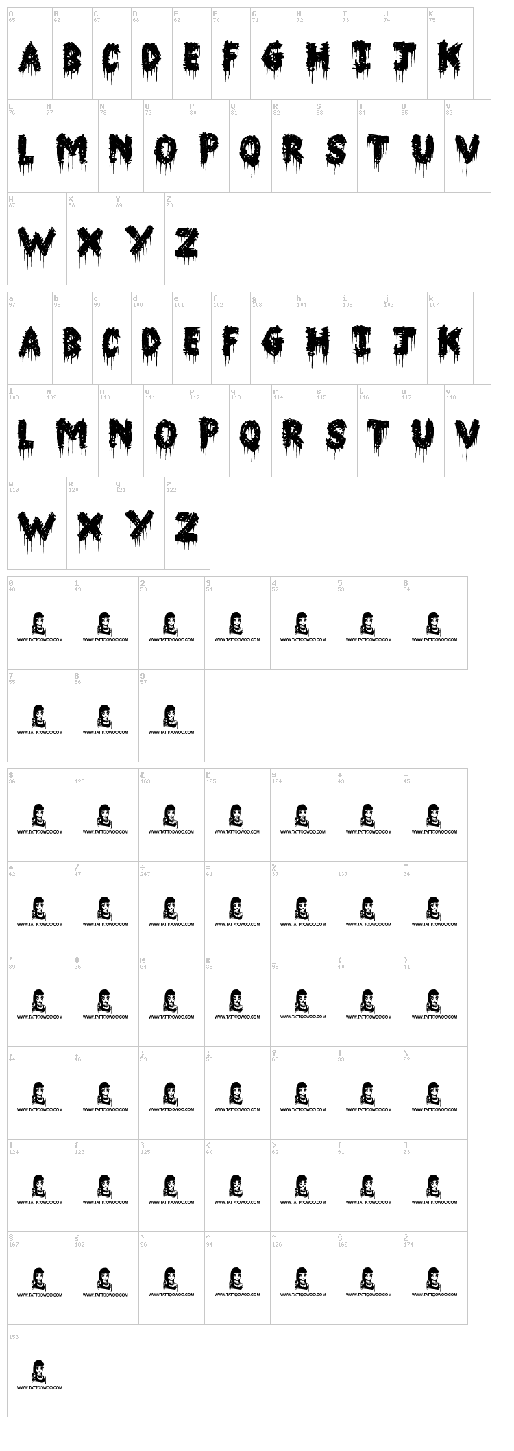 Barn House font map